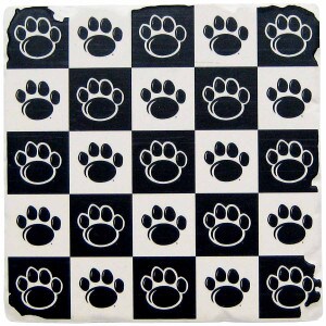 coaster paws checkerboard